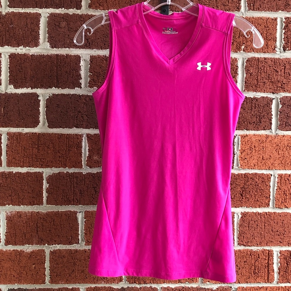 Under Amour Compression Workout Tank Top Magenta/Deep Pink Size Medium —#029 - Picture 12 of 13